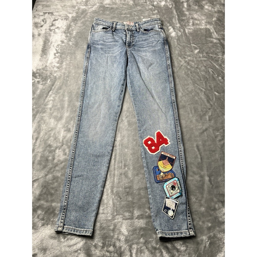 Guess Jeans Women Size 27 Originals 1981 High Riseβ Skinny Patched Indie Sleaze